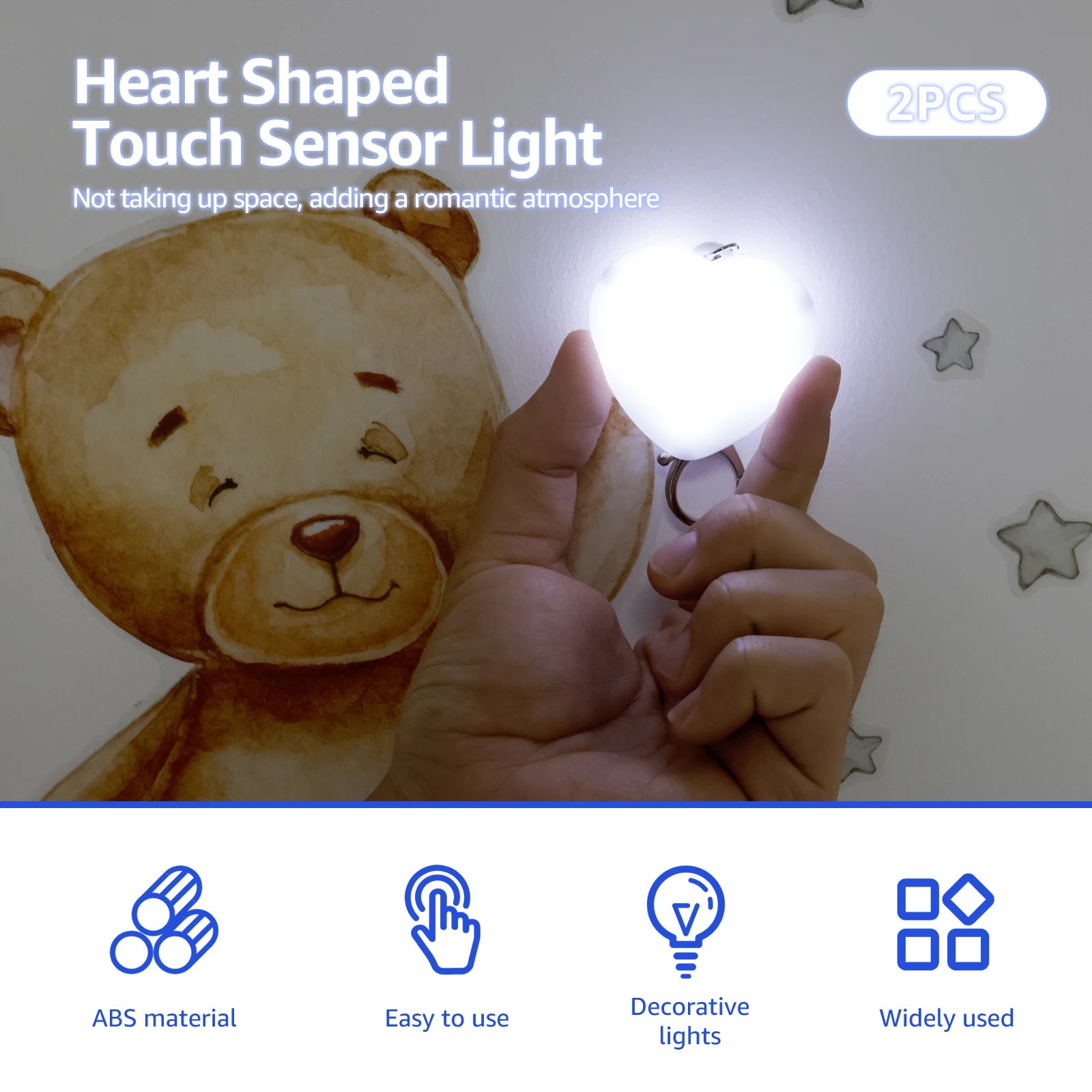 GlowHeart™ LED Purse Light – Touch & Auto Sensor Mini Lamp