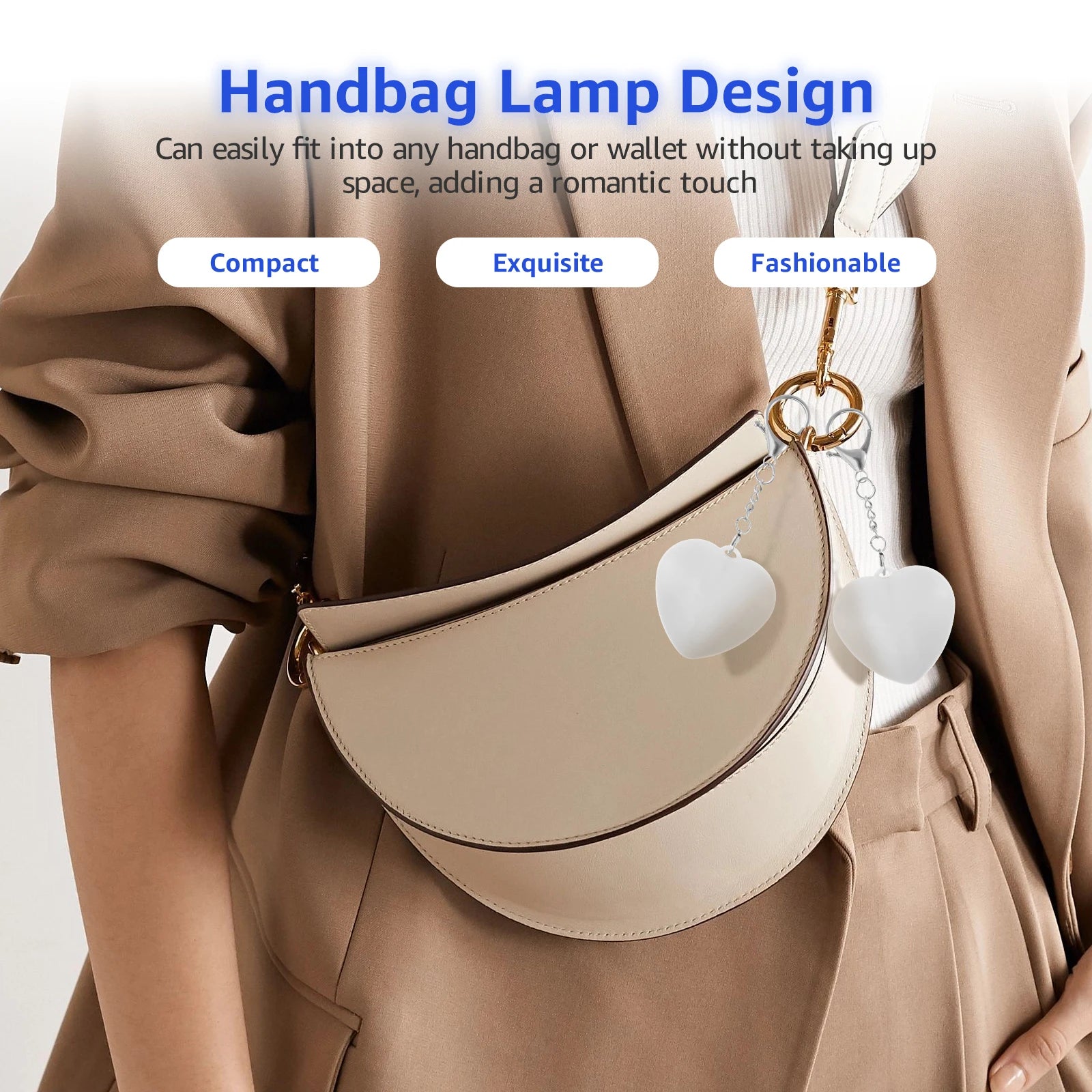 GlowHeart™ LED Purse Light – Touch & Auto Sensor Mini Lamp