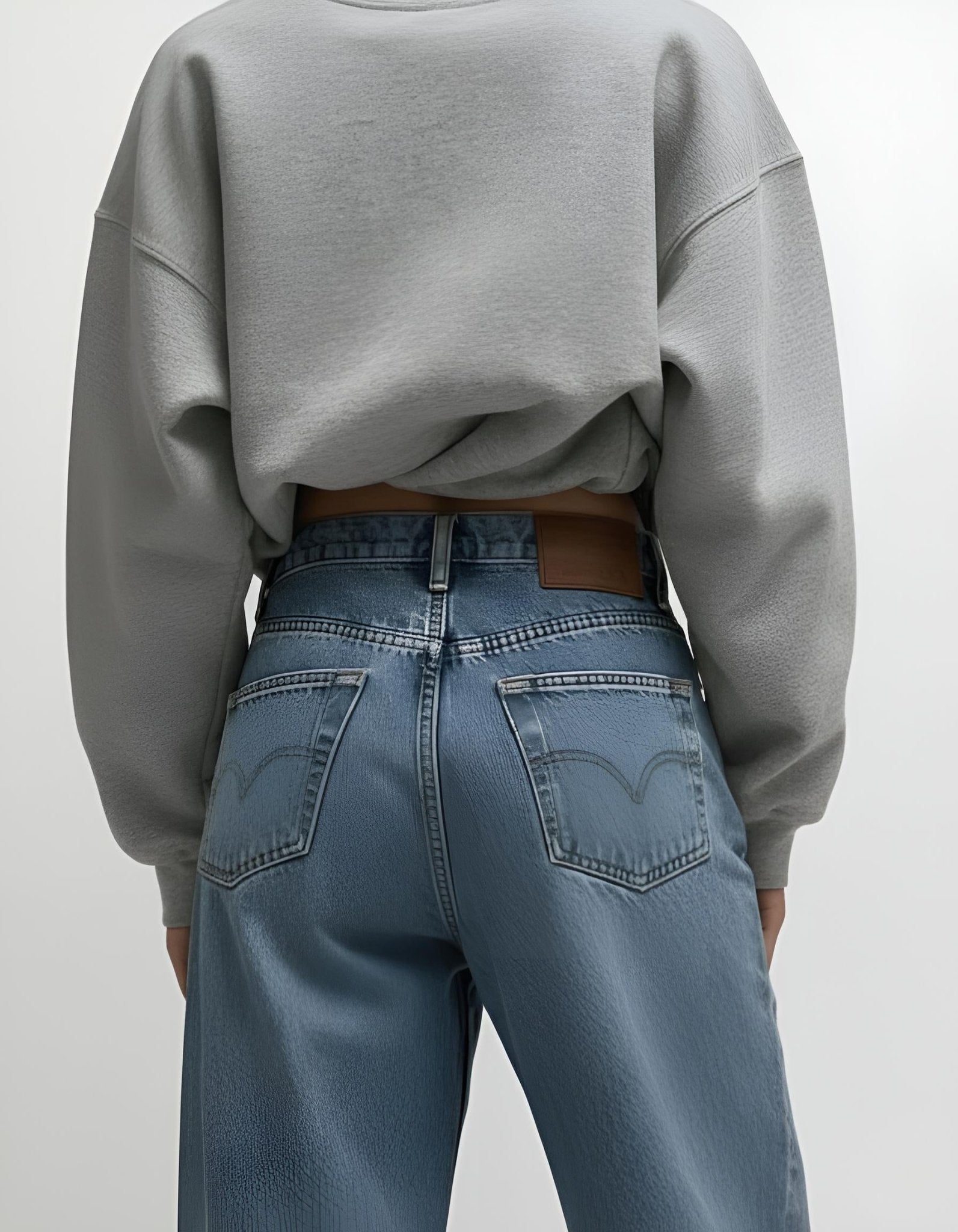 Nuvé RetroWave High-Waist Jeans – Straight Fit with Loose Flow